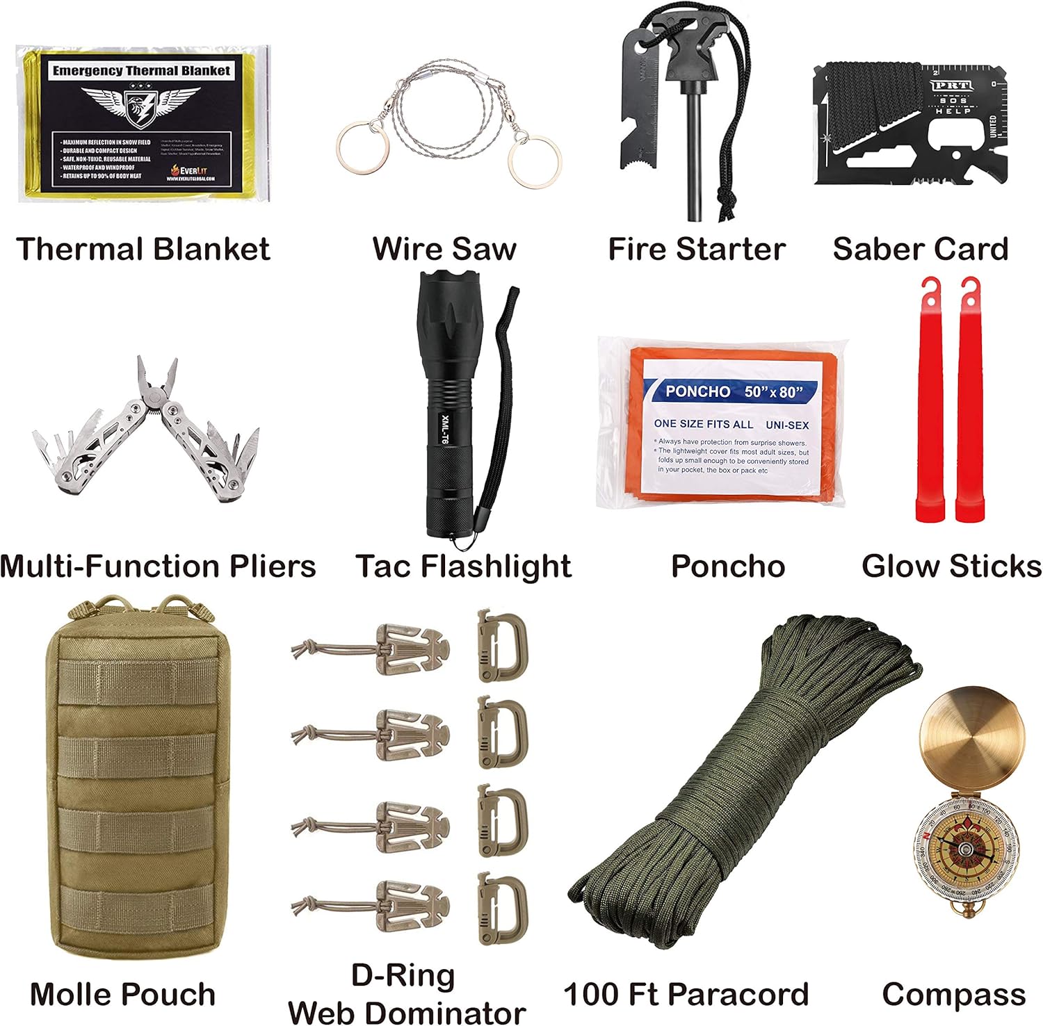 EVERLIT 42L Tactical Backpack Survival Kit Bugout Bag Assault Pack Rucksack with Hydration Bladder and Survival Gear 3 Day Rucksack Molle Outdoor Hiking Daypack Hunting (Tan) : Sports & Outdoors