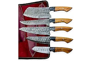 MDM Handmade Damascus Steel Kitchen Knife Set of 5pcs