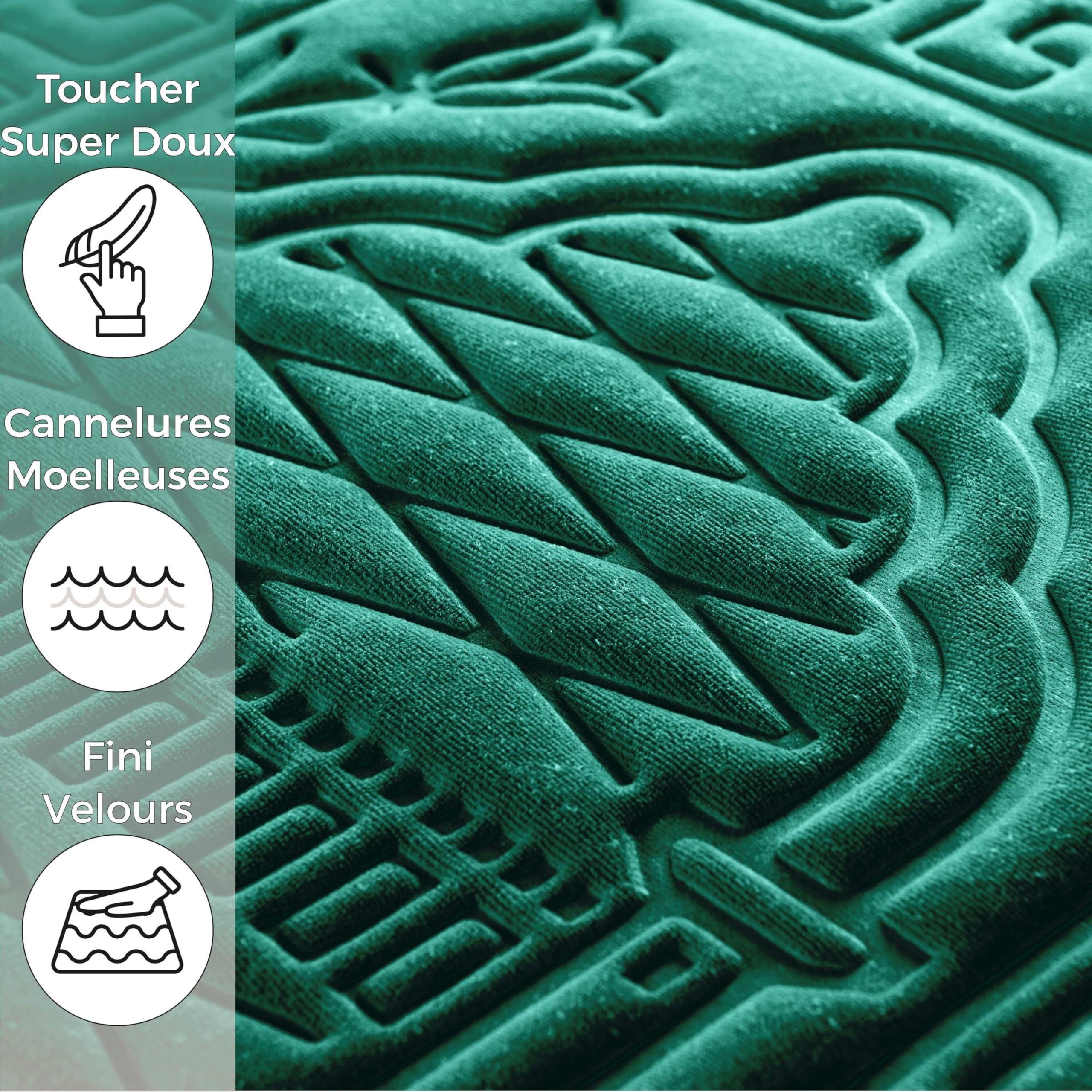 Sacred Artisans Tapis de Prière Musulman en Velours Doux pour la Salah et Cadeau Islamique pour Le Ramadan, l'Aïd, Le Hajj ou Le Voyage (Épais Rembourré, Vert)