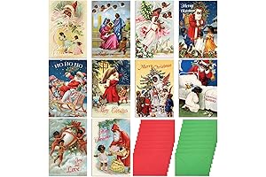 100-Piece Black Santa Christmas Card Set: Spread Festive Cheer with African American Holiday Spirit