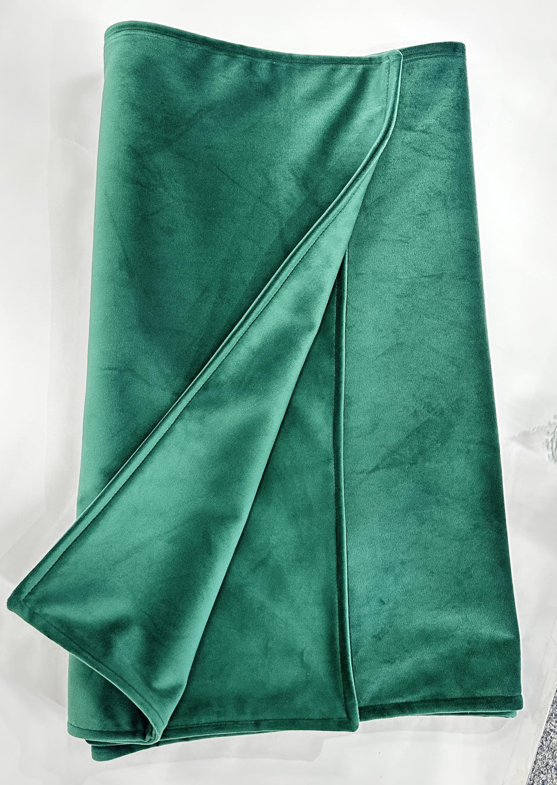 Velvet Bed Runner Bed Scarf Handmade Reversible Perfect For Home and Hotel. (Light Green, Single 48 x 150cm (18" x 59")) โ image 1