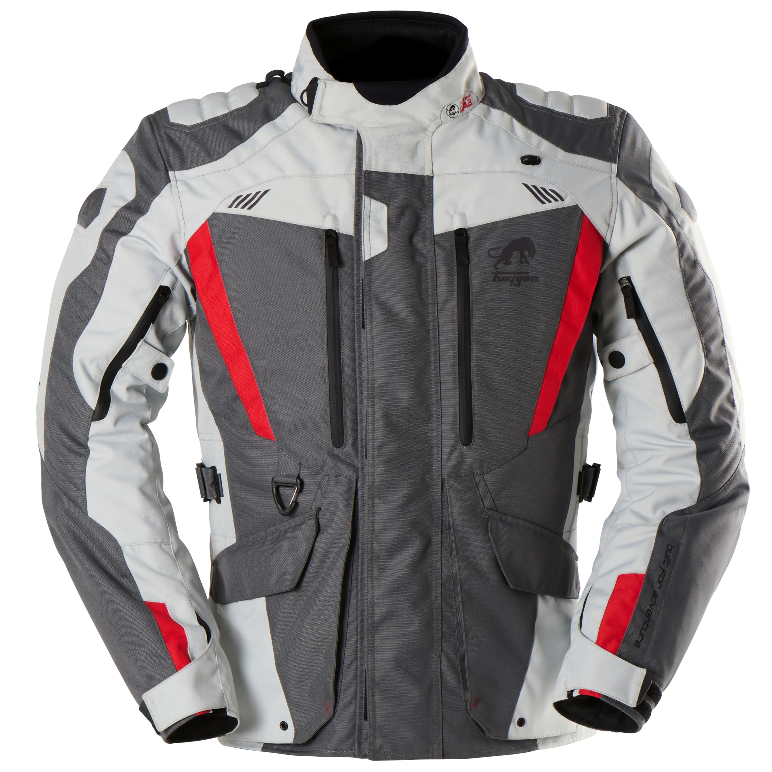 Furygan Herren Apalaches Evo Furygan Apalaches Evo – Motorradjacke Herren Ganzjährig – Wasserdicht, atmungsaktiv – D3O-Protektoren – Abnehmbares Thermofutter – 12 Taschen