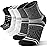 EBMORE Merino Wool Ankle Hiking Socks Compression Warm Winter Thermal Thick Cushion Running Moisture Wicking Quarter Socks Gifts Stocking Stuffers for Men Women 6 Pairs(Black & White,M)