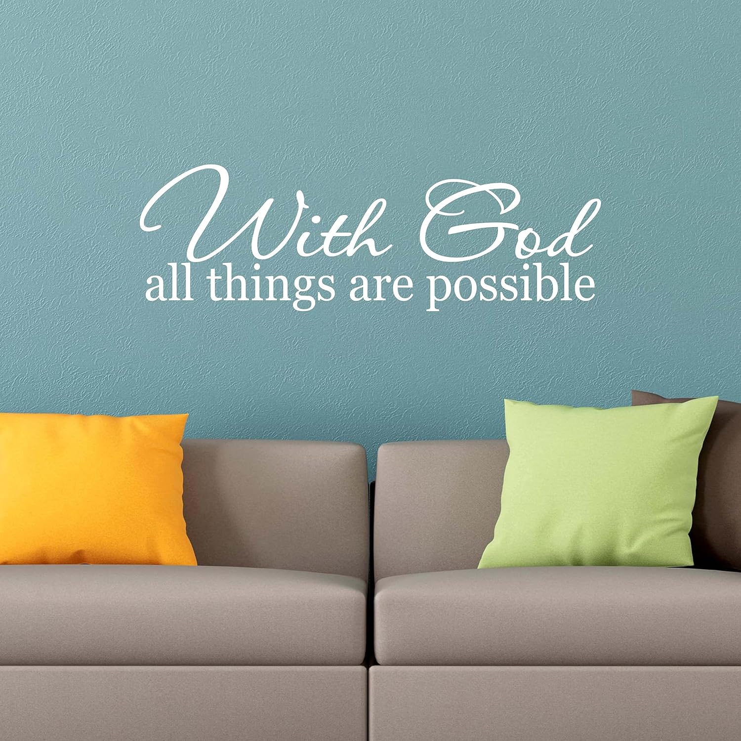 with God All Things are Possible Wall Decal Christian