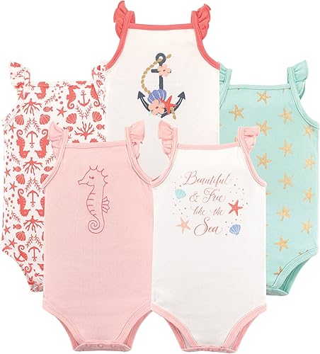 Hudson Baby Mamelucos sin mangas unisex de algodón para bebé