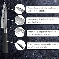 Vista 3 de Berghoff Essentials Santoku Knife Orient - Cuchillo multifuncional de 5 pulgadas con mango de polipropileno ergonómico afilado y bien equilibrado