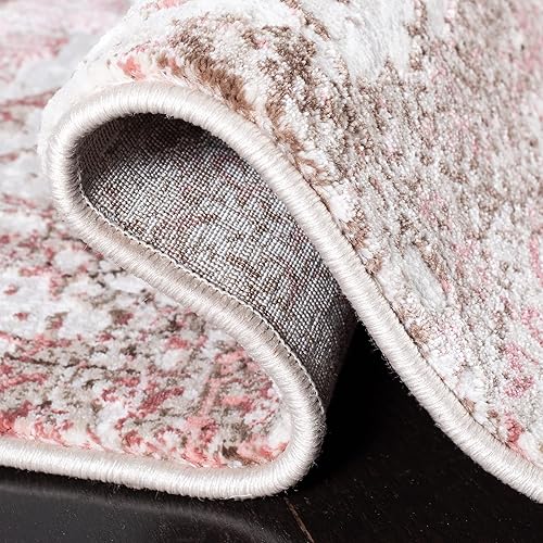 Miniatura 5 de SAFAVIEH Meadow Collection MDW585B - Alfombra moderna abstracta que no desprende pelusa, para sala de estar, comedor y dormitorio, 6 x 9 pies, color