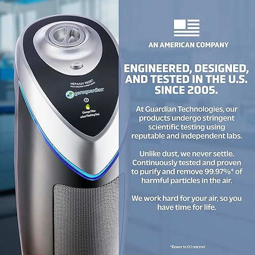 Miniatura 6 de Germ Guardian AC4825 - Paquete de purificador de aire con filtro de repuesto FLT4825 True HEPA, filtra silenciosamente alergias, polen, humo, polvo,