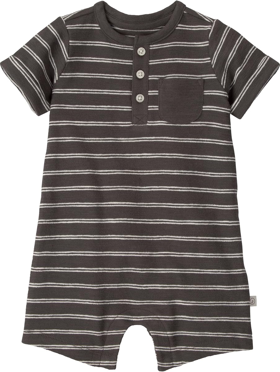 Mono unisex para bebé de punto tipo gofre con botones delanteros hecho con algodón orgánico