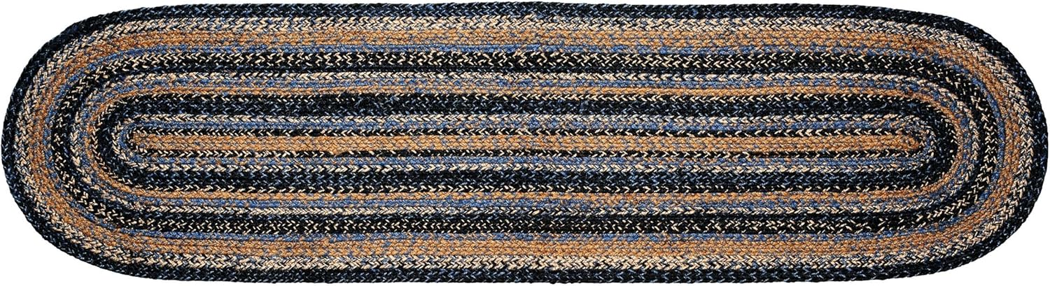 IHF Home Décor |River Shale Premium Braided Collection | Primitive, Rustic, Country, Farmhouse Style | Jute/Cotton | 30 Days Risk Free | Accent Rug/Door Mat/Floor (15"x15" Chair Cover) Set of 4