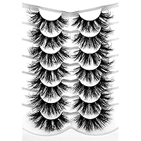 Vista 51 de Pooplunch Pestañas postizas de pelo de visón sintético, estilo de ojo de gato, paquete de pestañas postizas naturales esponjosas, paquete múltiple