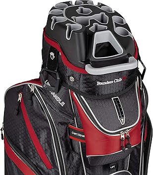 Founders Club 3rd Generation Club Lock Organizer Golf Cart Bag with 14 Way Anti Rattle Divider Top- Free Snap On Rain Hood-Full Length Dividers