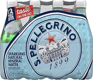 S.Pellegrino Sparkling Natural Mineral Water, Plastic Bottles, 16.9 Fl Oz (Pack of 12)