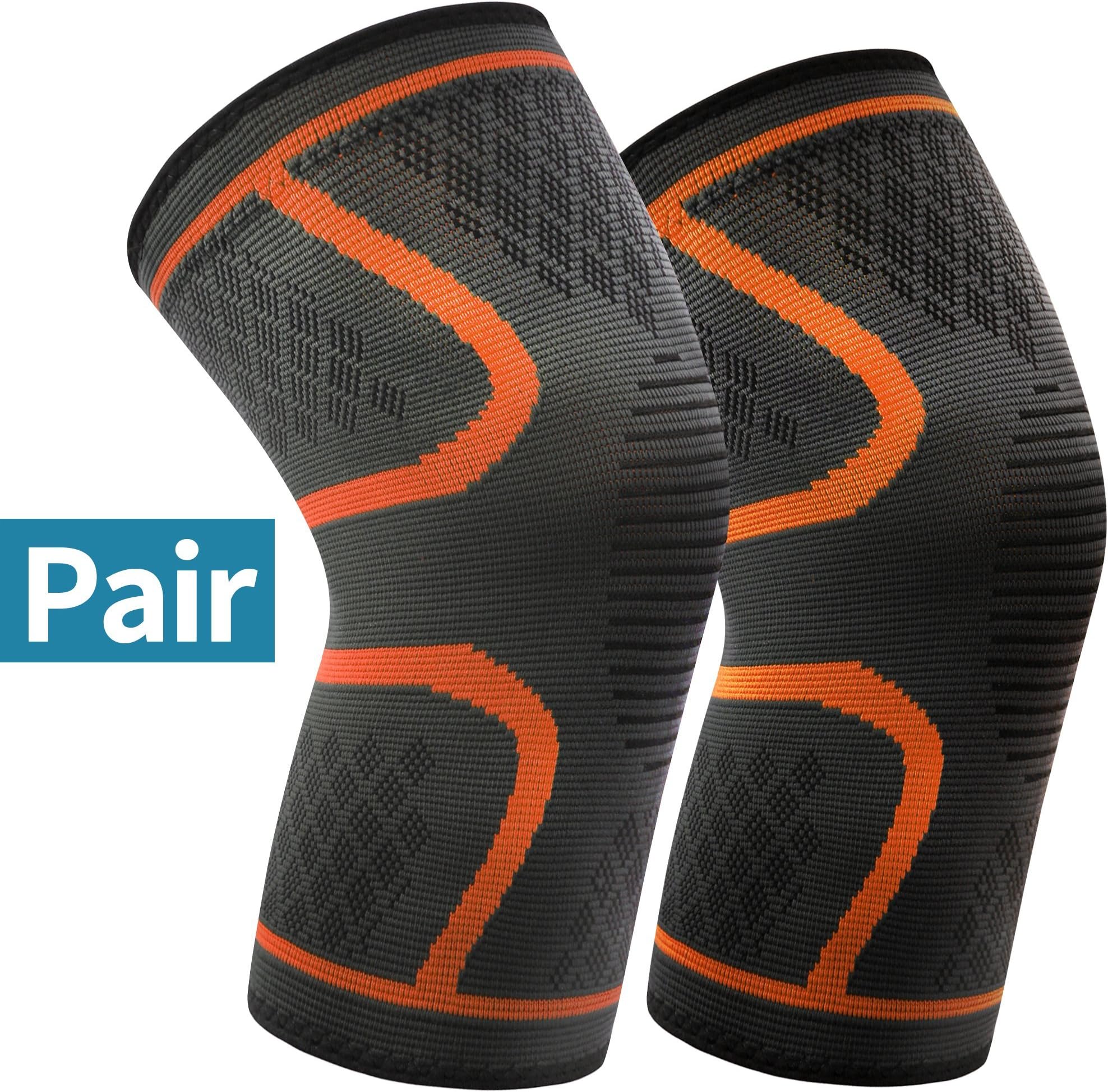 Arteesol Knee Support 2 Pack Anti Slip Knee Brace Compression Sleeves Super Elastic Breathable for Joint Pain, Arthritis Ligament & Sports Injury Rehabilitation Protection against Reinjury