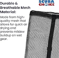 Vista 4 de Scuba Choice Mesh Drawstring Bag for Diving & Snorkeling – Lightweight, Quick-Dry Gear Sack for Mask, Fins and Snorkels