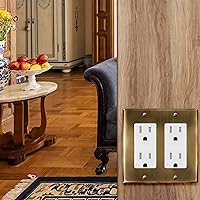 Vista 8 de ENERLITES Placa decorativa doble de metal para interruptor o receptáculo, placa de pared de acero inoxidable, resistente a la corrosión