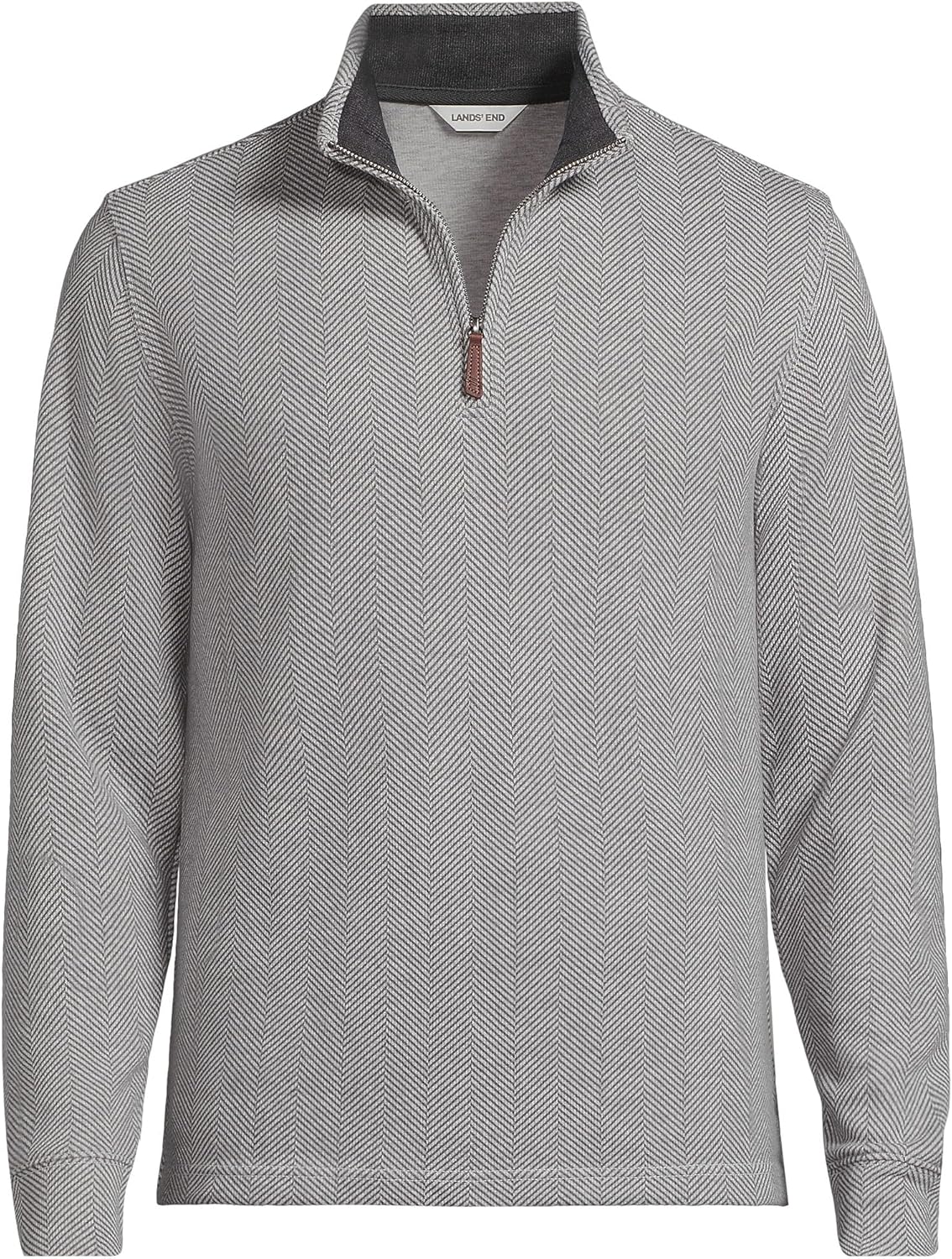 Lands' End Men's Bedford Rib Casual Quarter Zip Sweater - Image 4