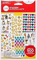 Vista 3 de American Greetings Pegatinas para niños, formas variadas, animales y caritas sonrientes (599 pegatinas)