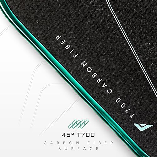 Vista 6 de Franklin Sports Paletas profesionales de Pickleball – Serie de fibra de carbono C45 - Aprobadas oficialmente por USAP + UPA – Diseño para jugadores