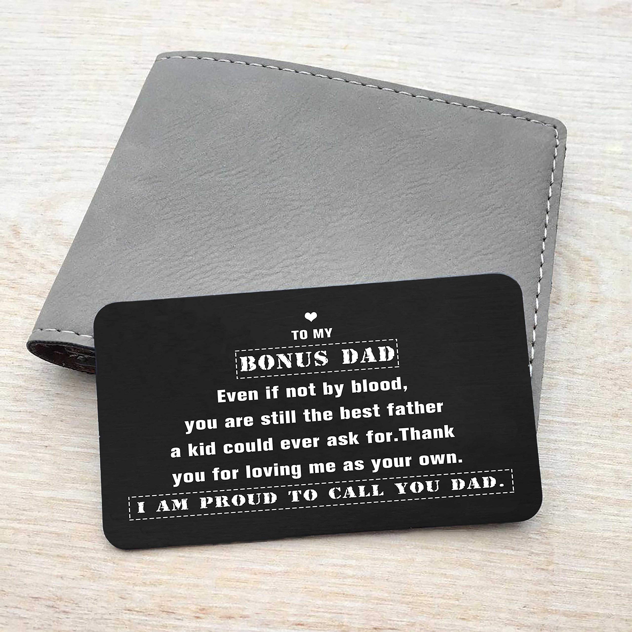 ENGZHI Cadeau Pour Beau-père De La Part D'une Belle-fille – Cadeaux Pour Beau-père Pour Anniversaire, Noël, Carte Portefeuille En Métal