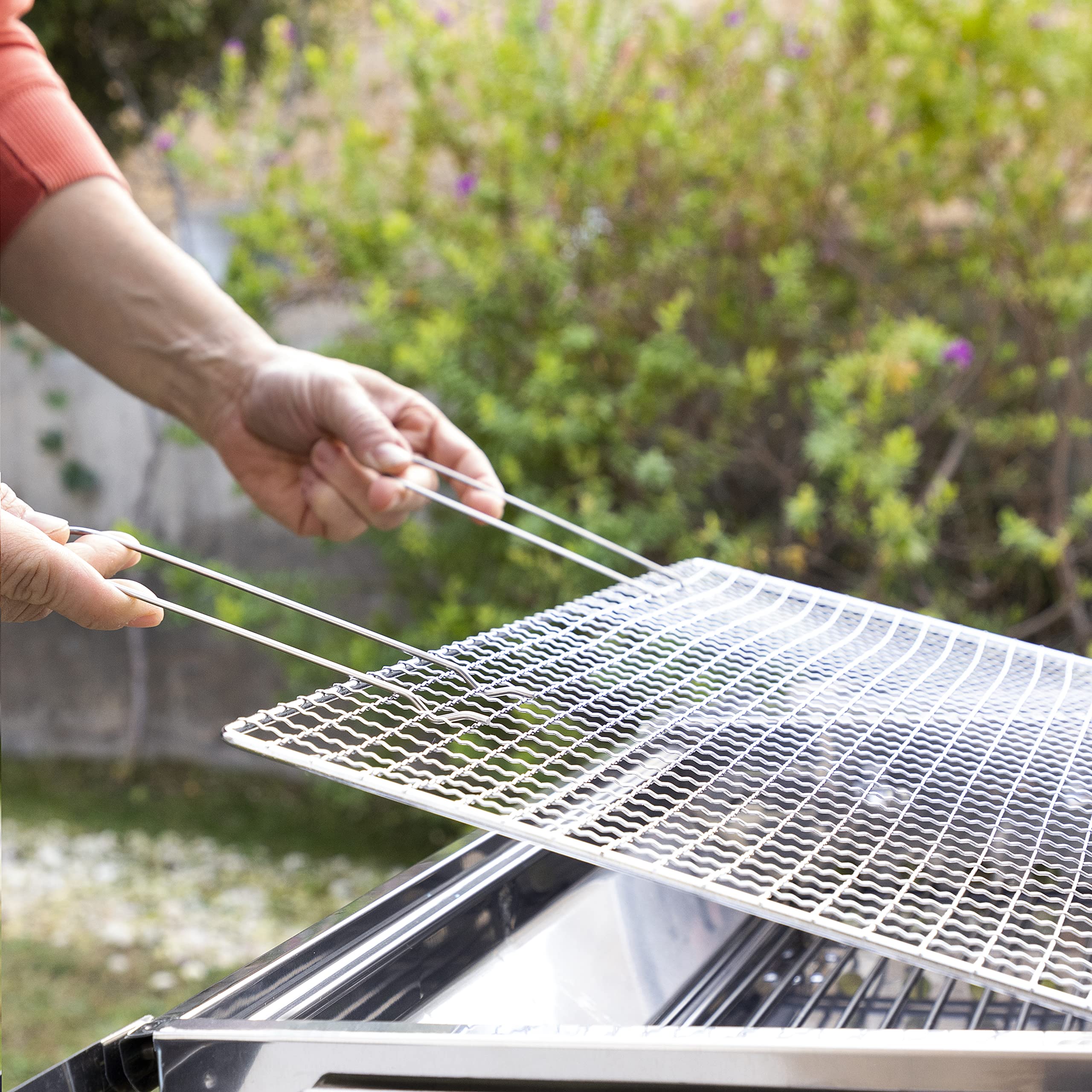 InnovaGoods® Zusammenklappbarer Holzkohlegrill aus Edelstahl, Tragbar, Leicht zu reinigen, ideal für Picknicks, Camping, Garten, Strand. Rostfreier Stahl.