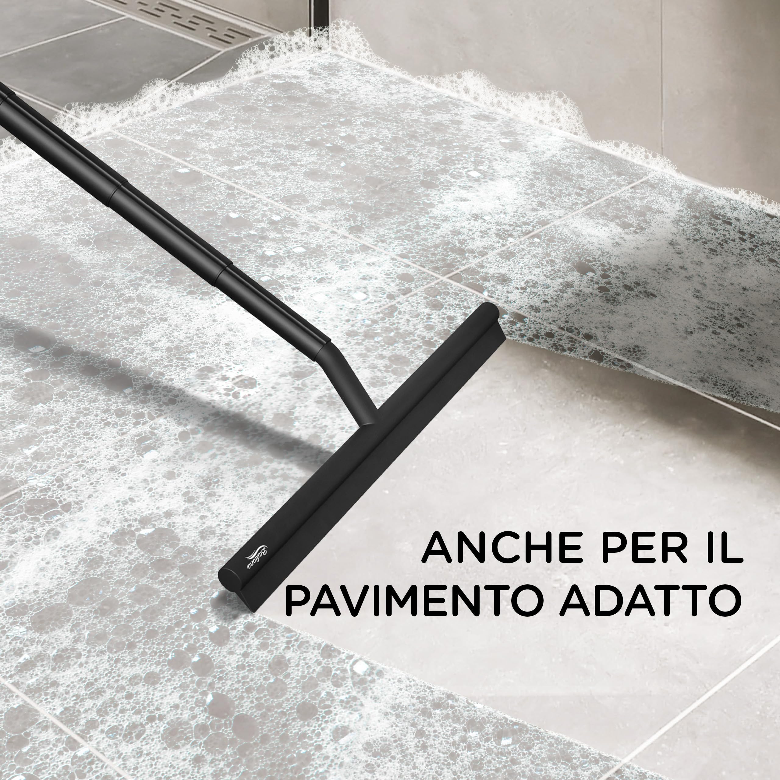 Tergivetro Estensibile Per Doccia E Finestre - Fino A 120 Cm, Con Panno Microfibra E Gancio, Design 2-in-1 - Foto 11