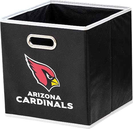 Franklin Sports NFL Storage Bins - Collapsible Cube Container + Basket - NFL Office, Bedroom + Living Room - 11"x11"