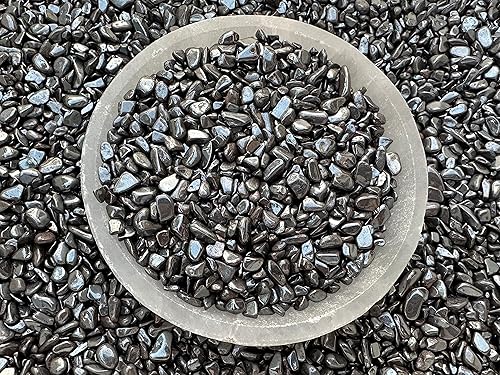 Miniatura 2 de GAF TREASURES Chips de hematita natural de 0.5 libras, mini cristales triturados de hematita, chips de cristal sin perforar (hematita)