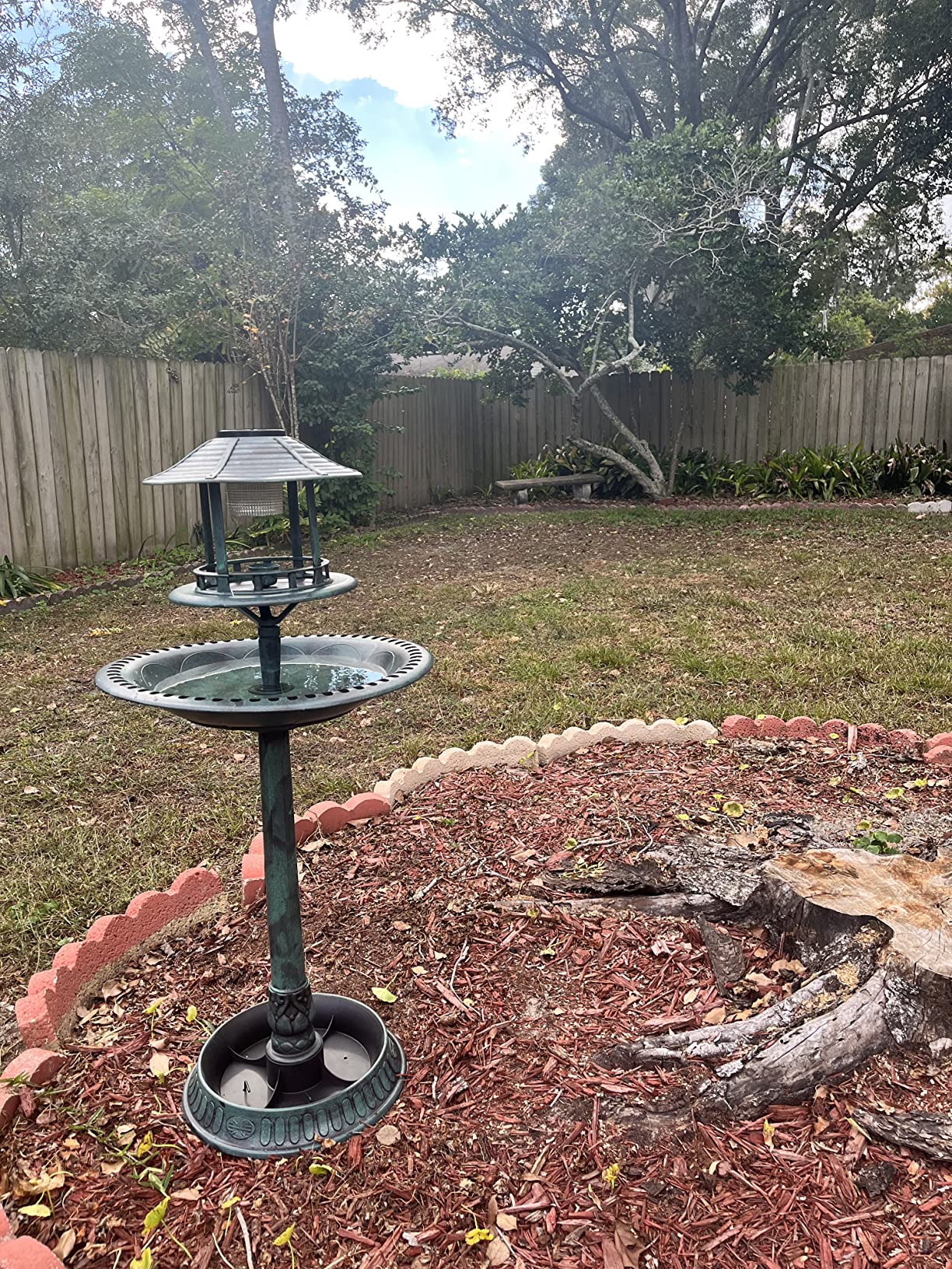 8/mo Finance Best Choice Products Solar Outdoor Bird Bath Vintage