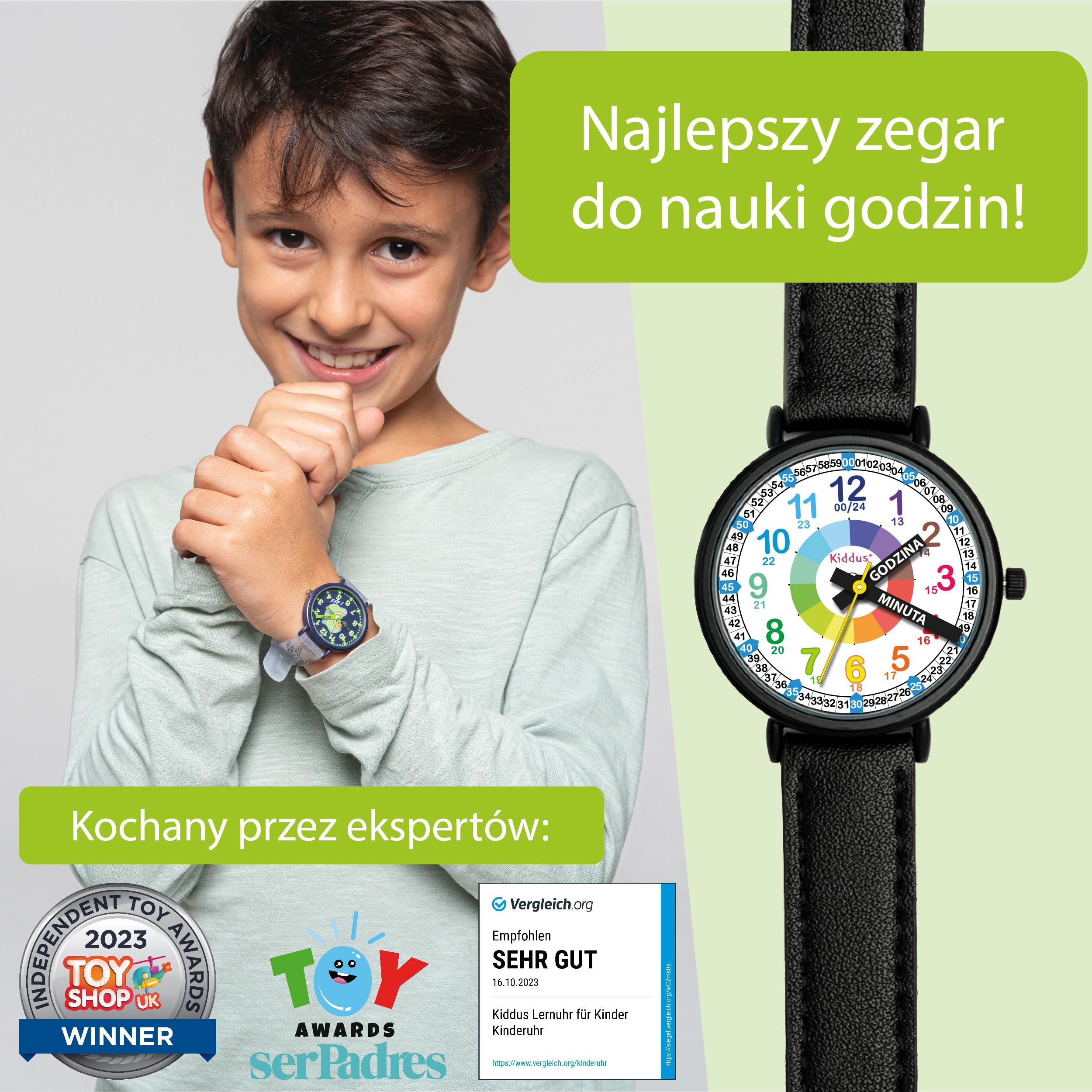Image secondaire de Montre Éducative Kiddus pour Enfants - Apprends à Lire l'Heure