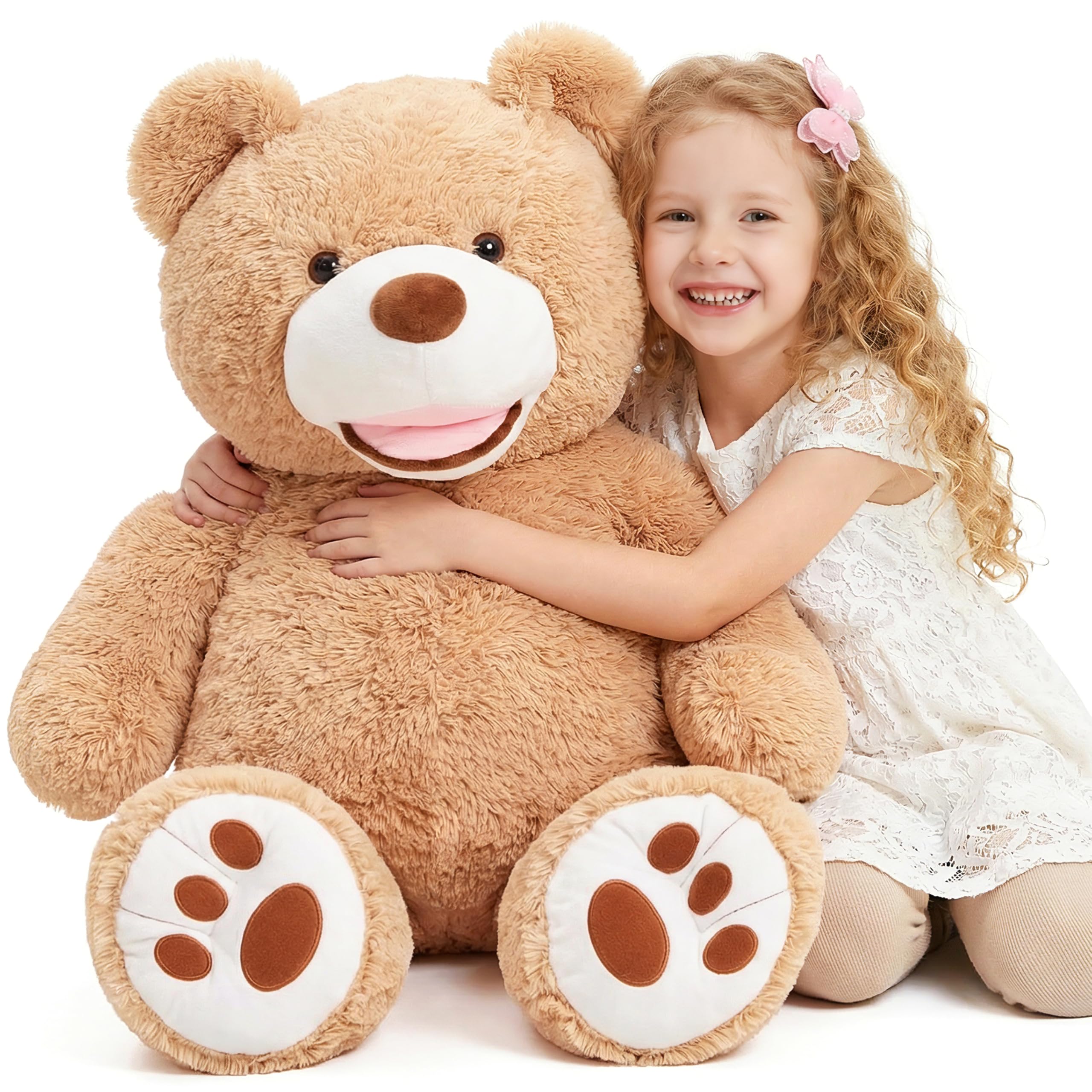 EARTHSOUND Giant Teddy Bear - Cuddly, Oversized Plush Toy