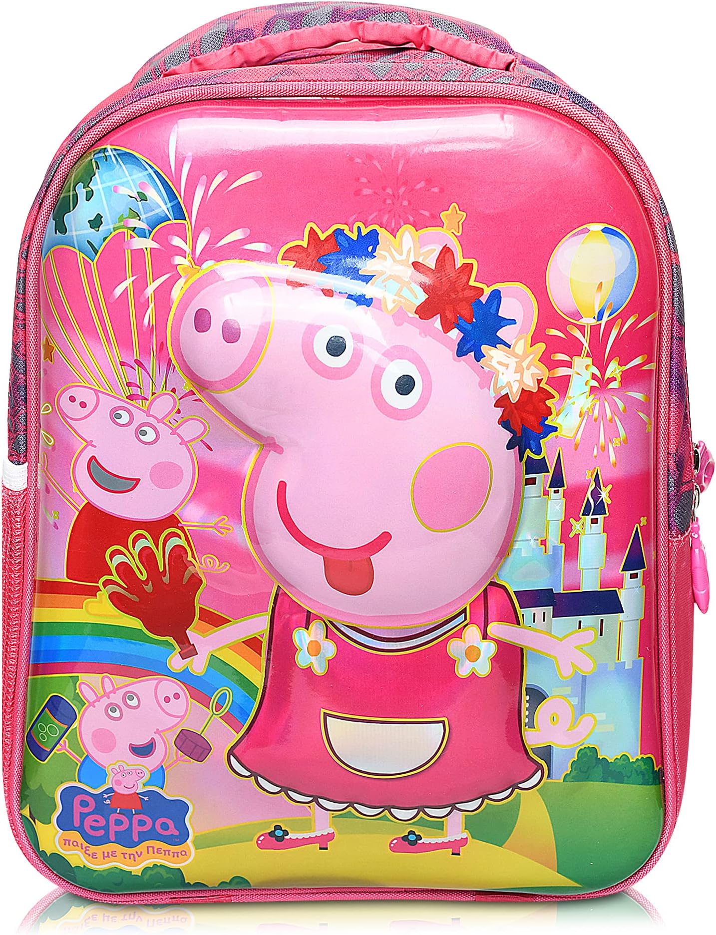 Stylbase3d School Bag For Boys And Girls Cartoon Printed Waterproof Backpack Bag Ideal For Kids Bag UKG Nursery 1st Class School Bags 5-7 years 14 Inch, Pink, S, Casual