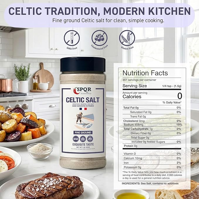 Sal Marina Fina Sin Refinar Celtic Salt SPQR Seasonings 1 lb miniatura 2