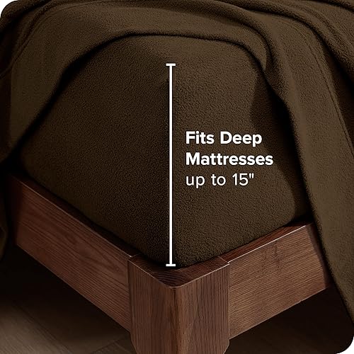 Miniatura 3 de Bare Home Juego de sábanas de forro polar súper suave, tamaño Queen, forro polar de felpa extra, sábanas de cama sin pelusas, calidez acogedora para