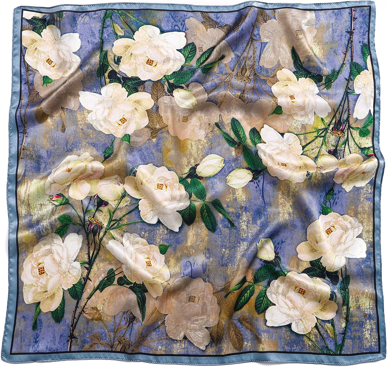 100% Pure Mulberry Silk Square Scarf-27''x27"Lightweight Hair Scarves Headscarf Night Sleeping with Gift Packed - Image 2