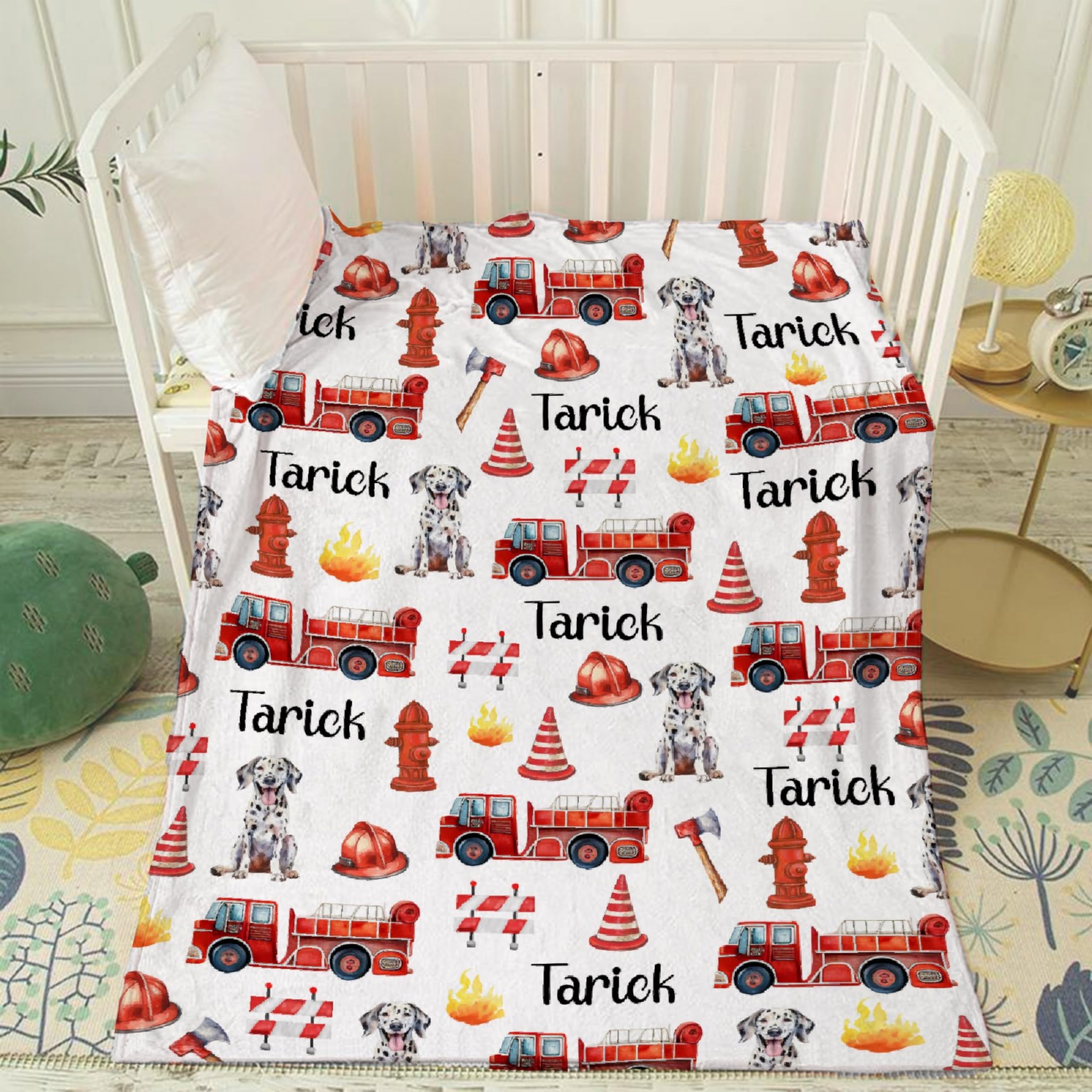 PANDASBLANKET Truck Car Personalized Custom Name Blanket Customized Blanket For...