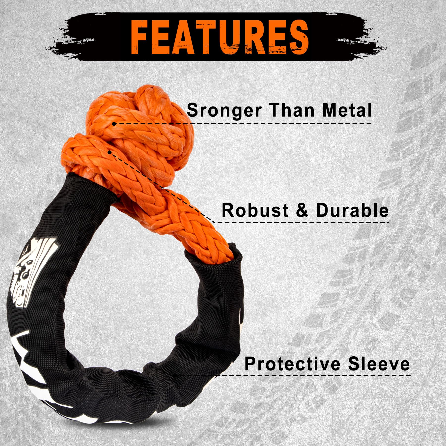 Snapklik.com : METOWARE Kinetic Recovery Rope (1 X 30ft) 35,000 LBS ...