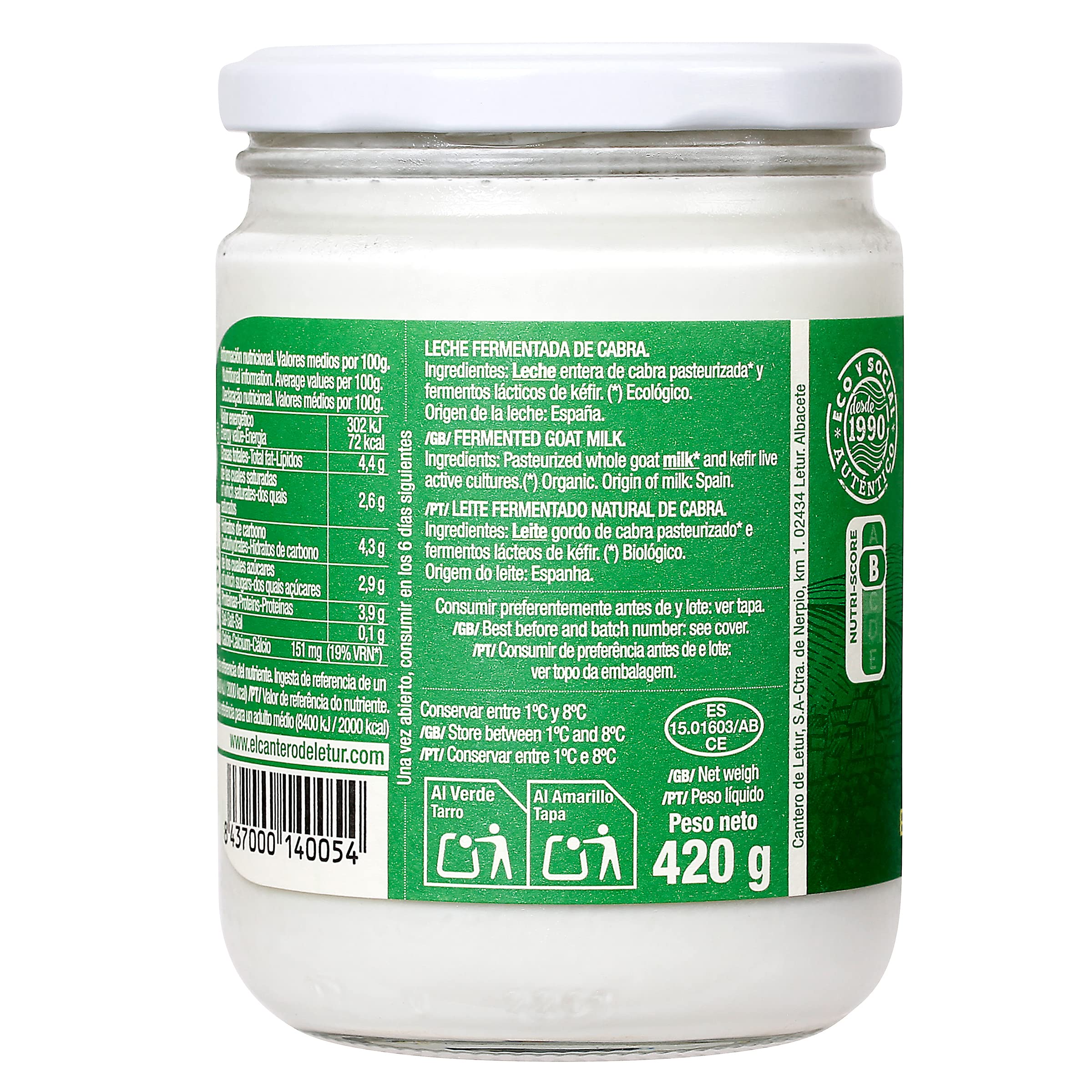 KEFIR DE CABRA entero 420gr. BIO
