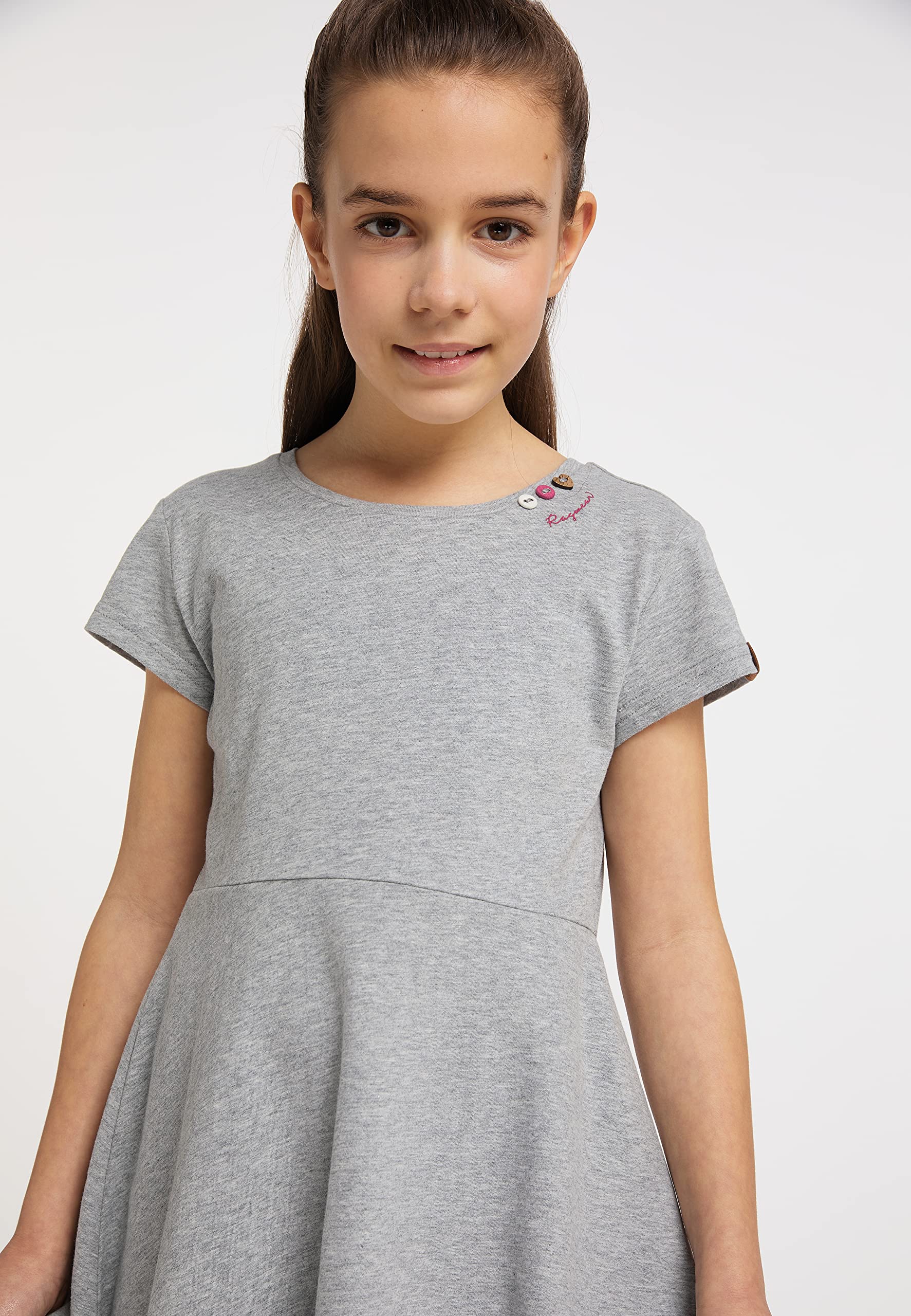 Ragwear Mädchen Kleid GWENDOLINE und GWENDOLINE DOTS Sommerkleid gepunktet und Einfarbig in sommerlichen Farben