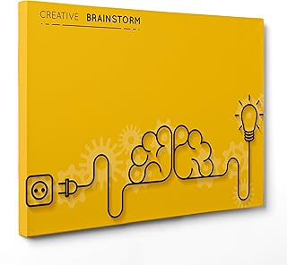 QUADRO SU TELA CANVAS - INTELAIATO - PRONTO DA APPENDERE - Cervello Idea Concept - Psicologia - Brainstorm Business - 50x70cm - Senza Cornice - (cod.2852)
