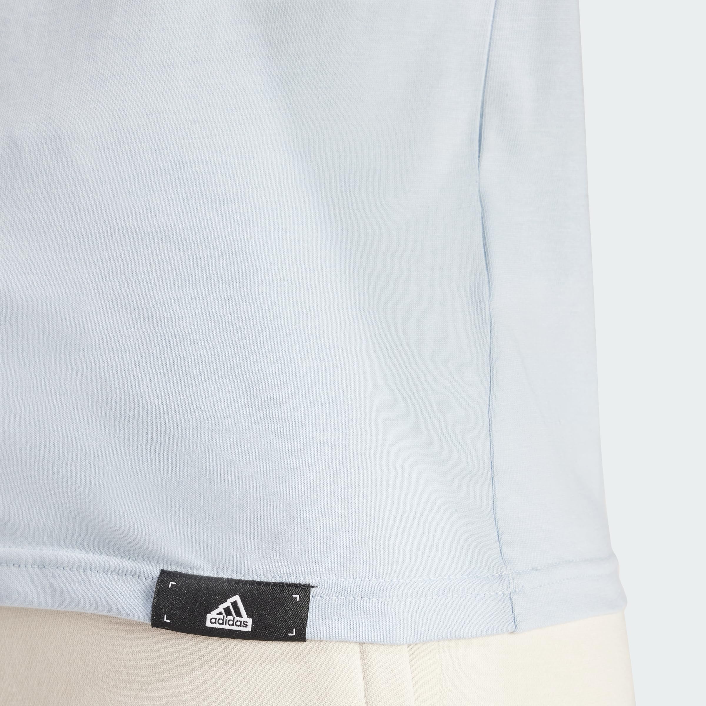 adidas Kobiety MODERN ESSENTIALS GRAPHIC TEE, wonder blue, XS
