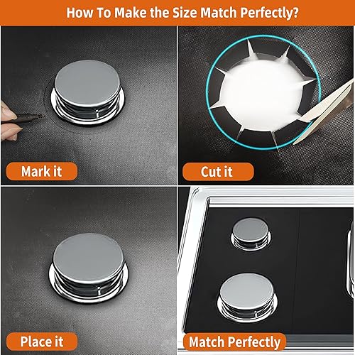 Miniatura 3 de Cubiertas para quemadores de estufa, cubiertas reutilizables para estufa de gas para estufa de gas Samsung con 2 cubiertas para huecos de estufa,