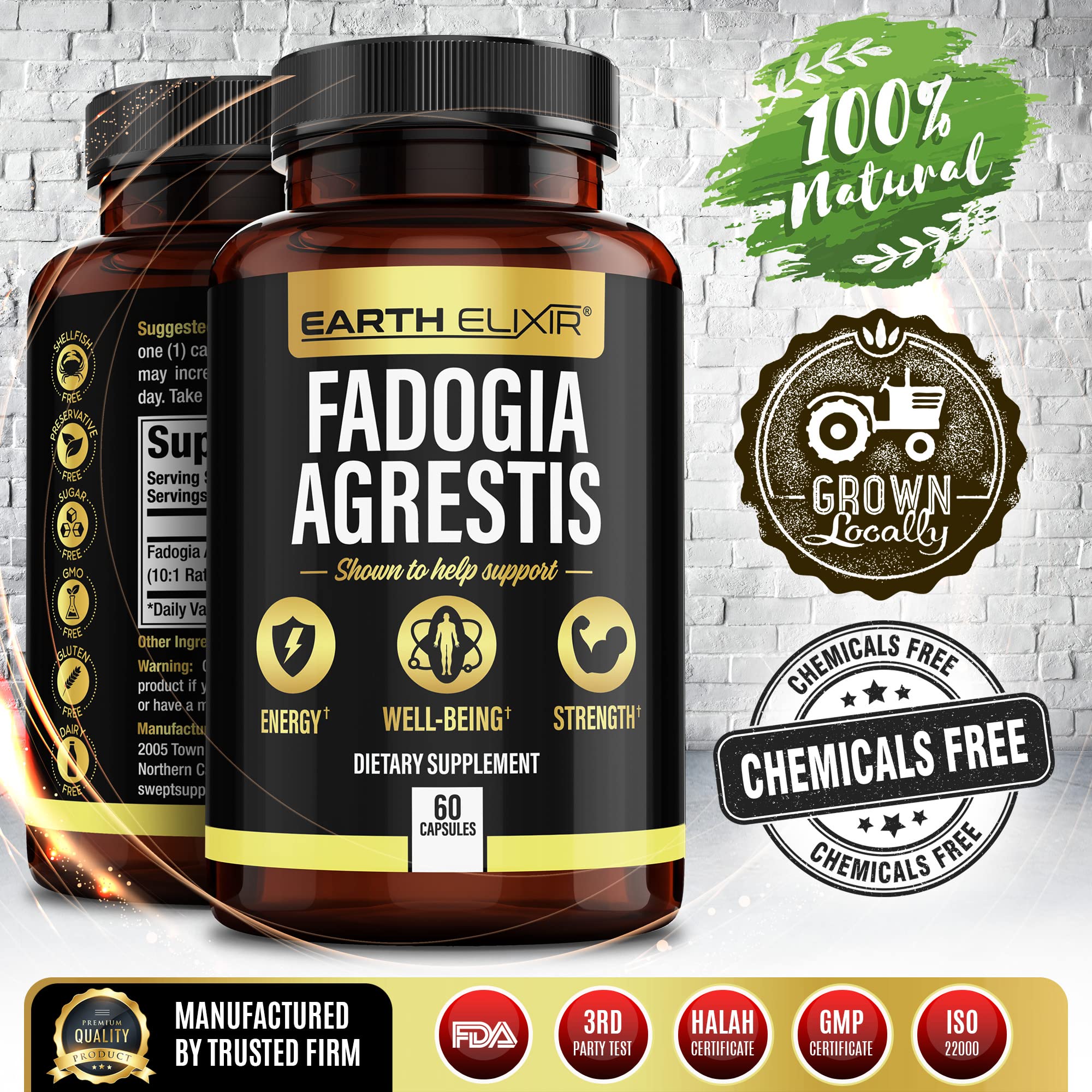 Buy Earth Elixir Fadogia Agrestis Supplements 600mg (60 Capsules) 2
