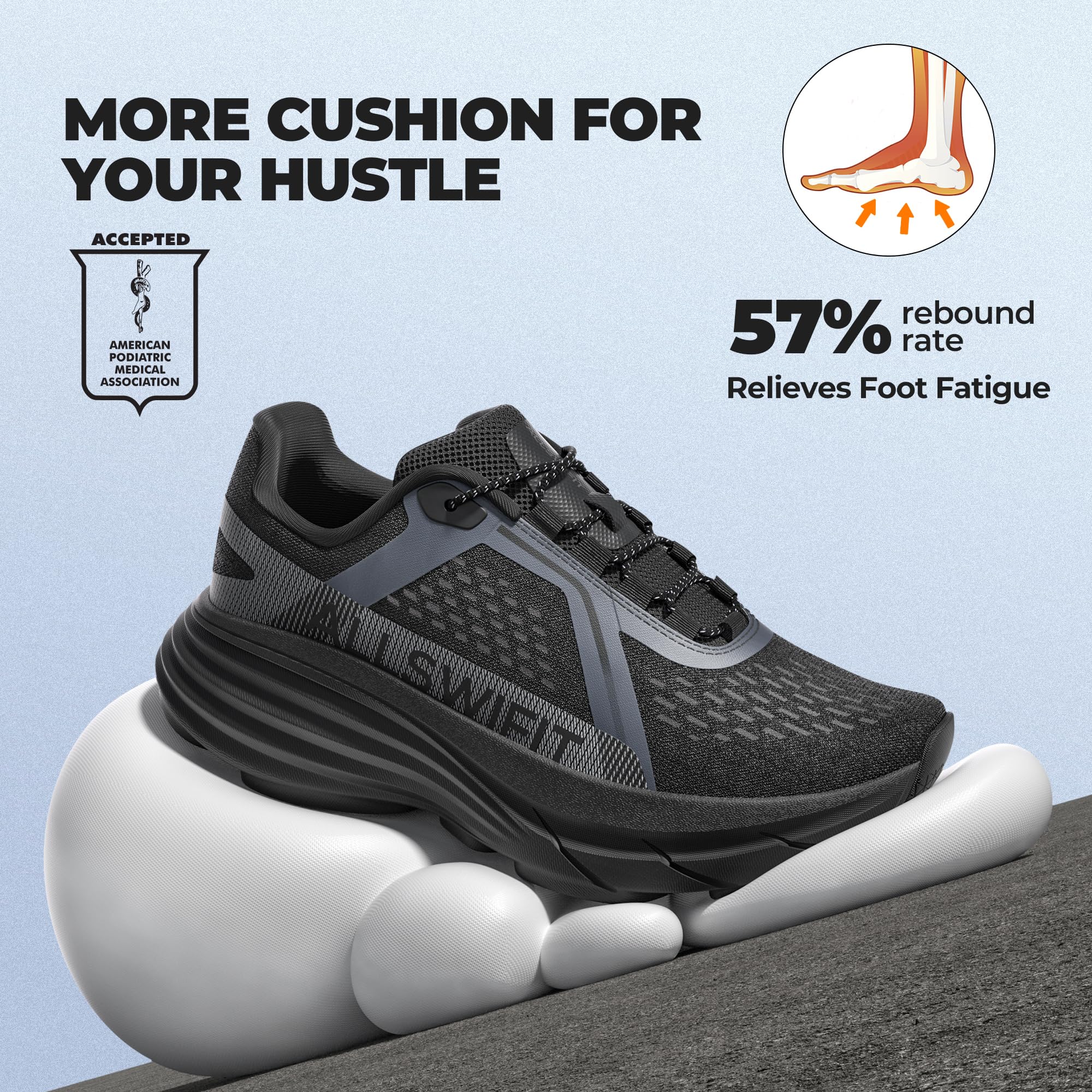 ALLSWIFIT Scarpe da passeggio ammortizzanti da donna, leggere, antiscivolo, traspiranti, comode, per allenamento, tennis, corsa, jogging, palestra, atletica, ActiveAiry, scarpe da ginnastica alla moda