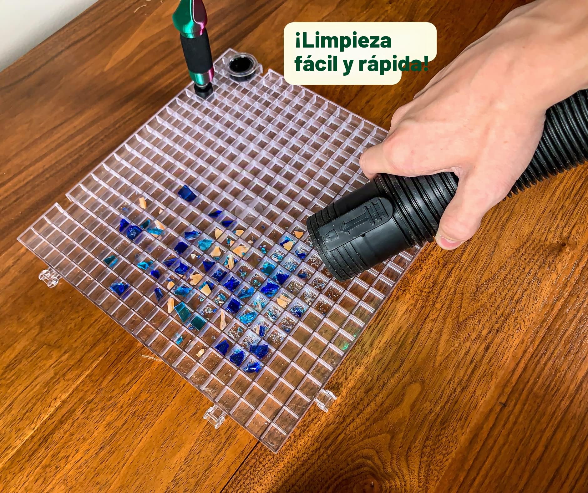 Creator's Waffle Grid - Alfombrilla de corte para vidrieras, sistema modular multiusos original, parte inferior sólida, fabricada en Estados Unidos
