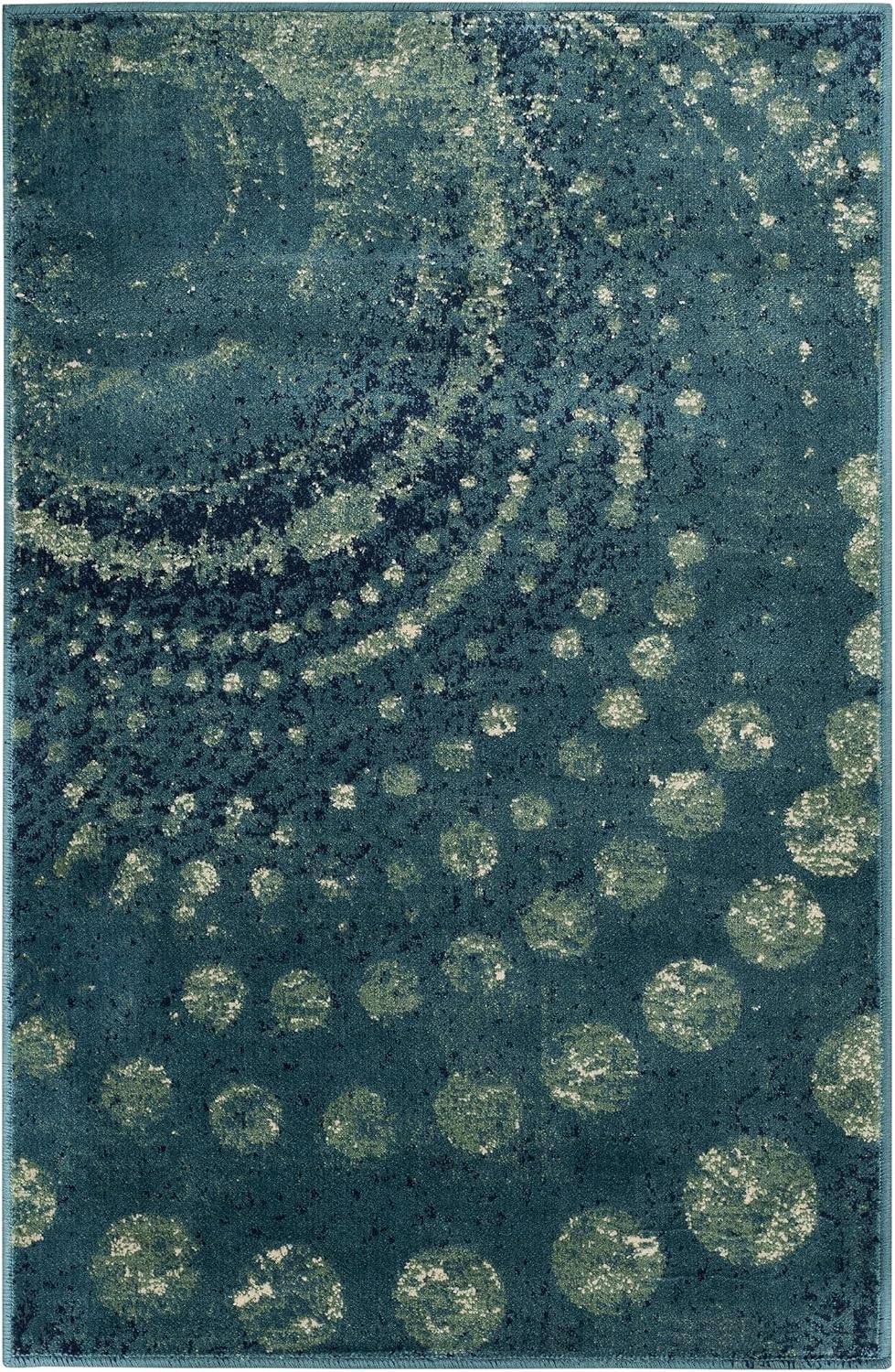 SAFAVIEH Constellation Vintage Collection Runner Rug - 2'2" x 8', Light Grey & Multi, Modern Abstract Viscose Design, Ideal for High Traffic Areas in Living Room, Bedroom (CNV749-2770)