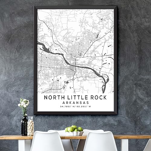 Miniatura 5 de Mapa de North Little Rock, Arkansas, Light 2 (12x16)