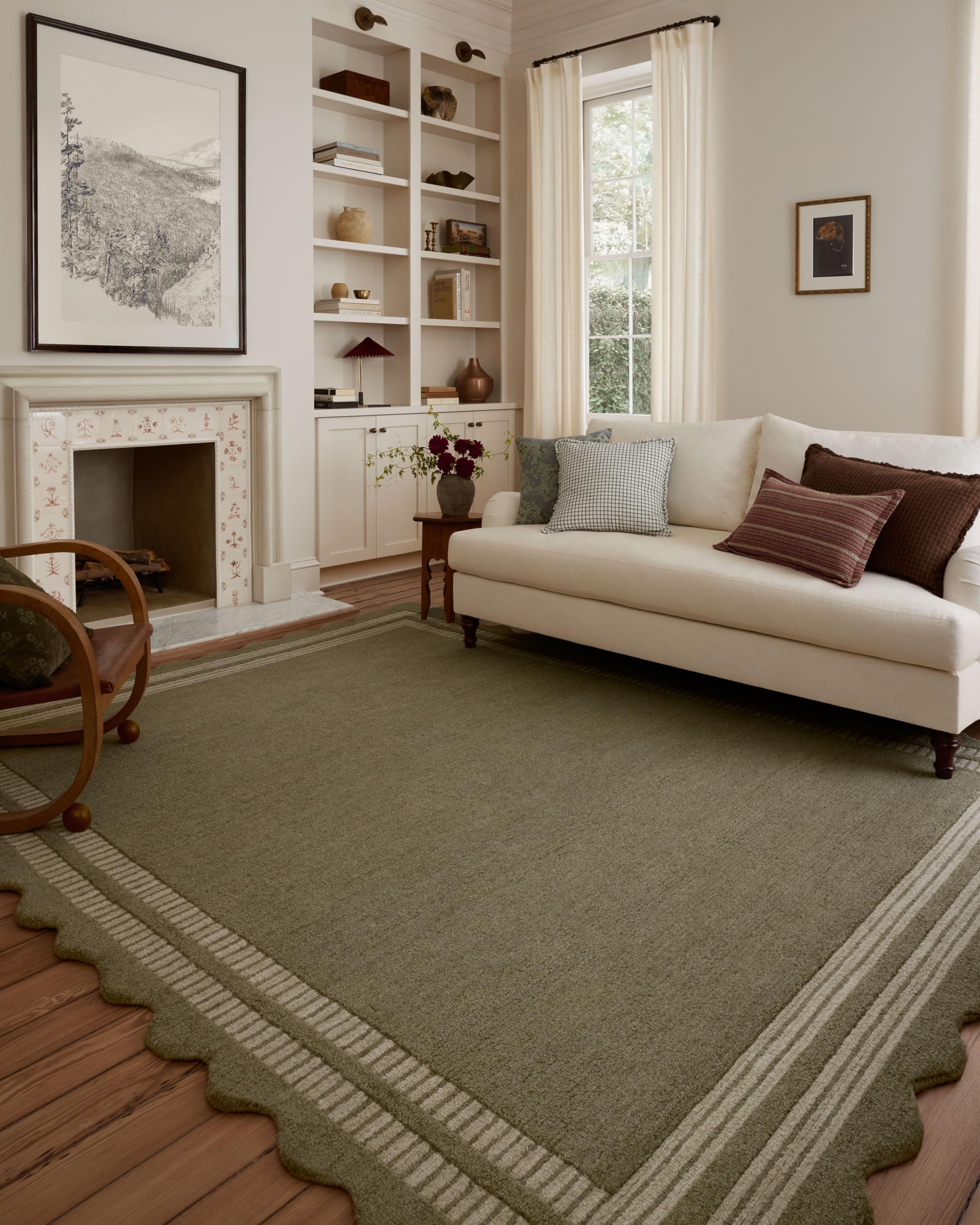 Loloi Chris Loves Julia Scottie Olive/Pebble Rug 3'6"x5'6"