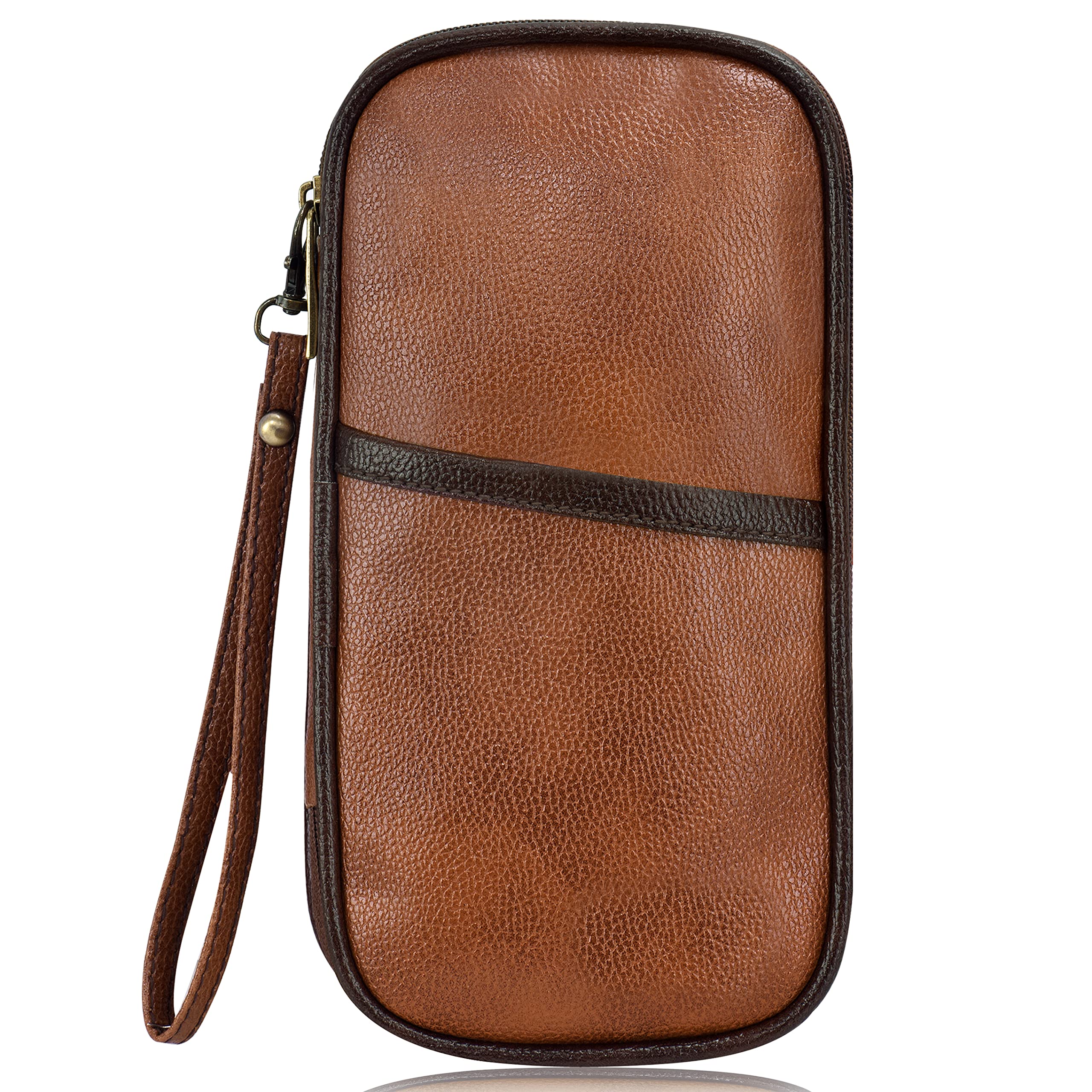 Travel Document Organizer with RFID, Family Passport Holder, Wallet for Women & Men, Portable & Waterproof Case for Cards, Boarding Pass, Money - Perfect for International Trips (Tan-2)-image-33