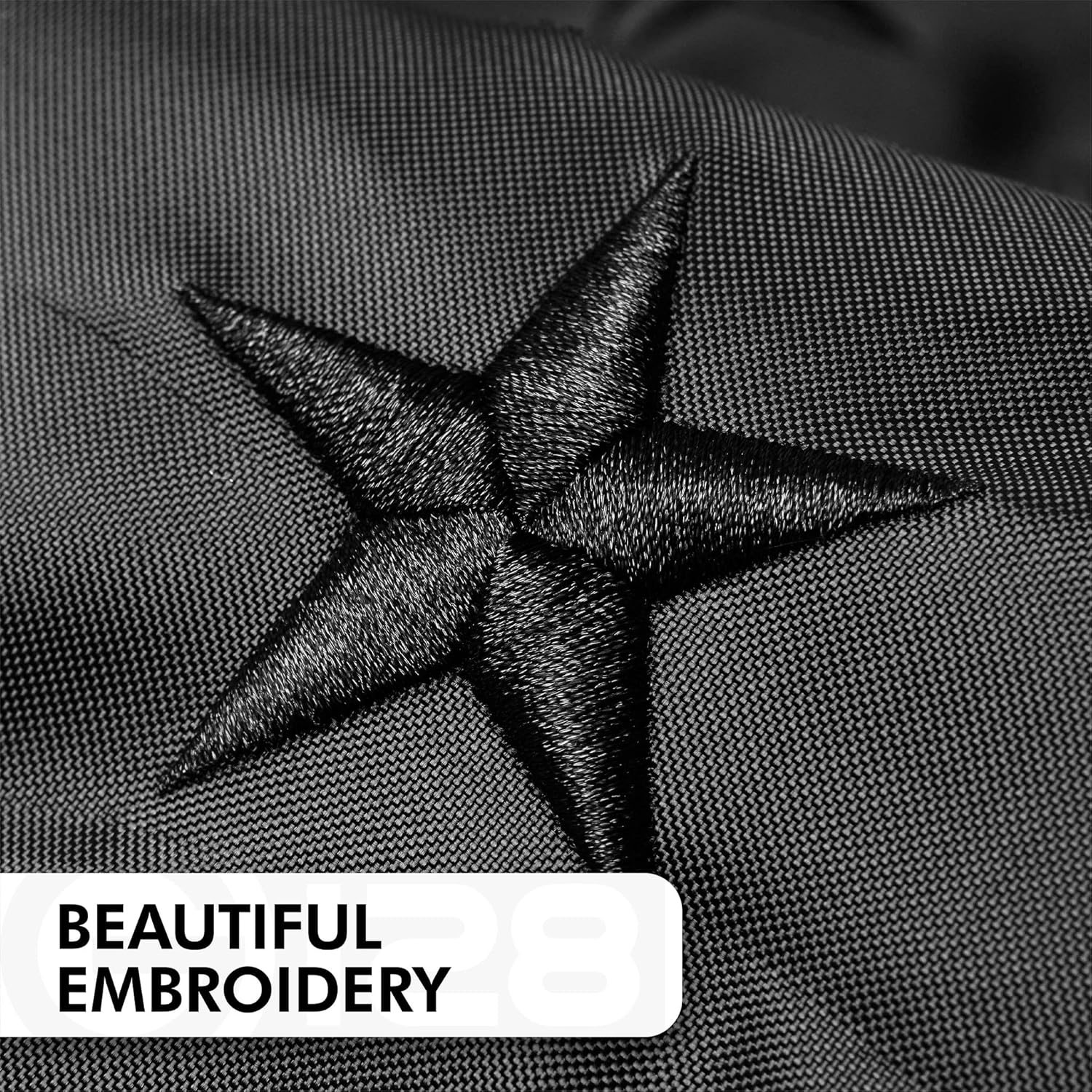 All Black American Flag | 2x3 Ft | Long Lasting US Flag, Made From 210D Polyester, Embroidered Stars, Sewn Stripes, Brass Grommets, Vivid Color, Outdoor/Indoor - Image 3